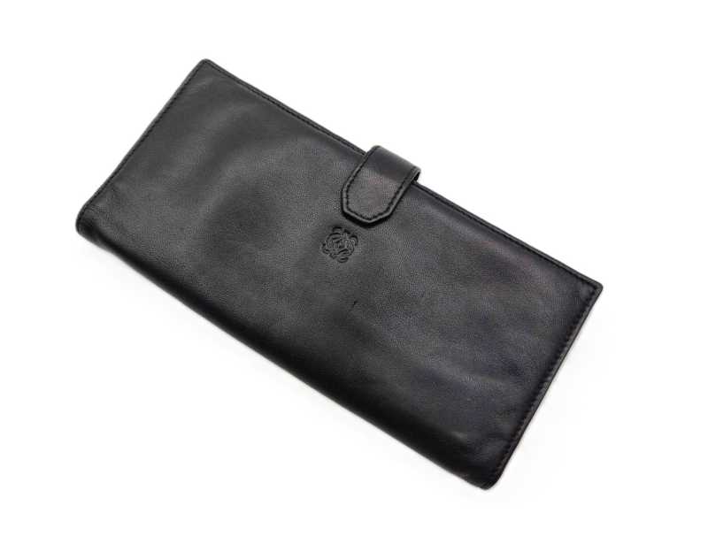 ロエベ買取 長財布 黒 ナッパレザー